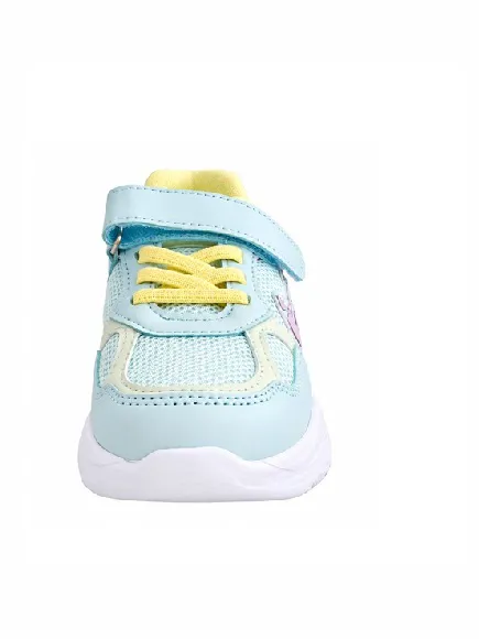 Baskets Stitch enfant - Bleu menthe, jaune et lilas