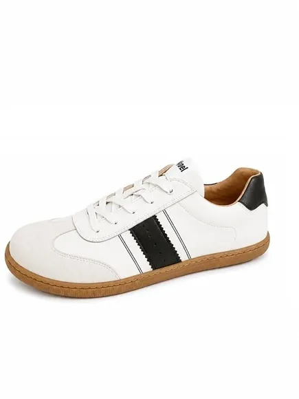 KOEL Ila Nape Suede 3.0  - Blanc/Noir Basket Barefoot Rétro Homme