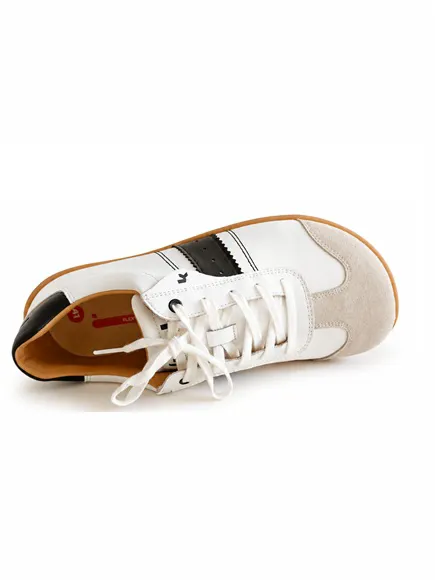 KOEL Ila Nape Suede 3.0  - Blanc/Noir Basket Barefoot Rétro Homme