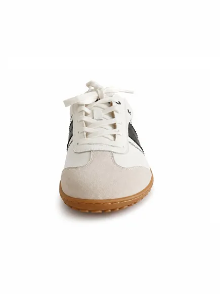 KOEL Ila Nape Suede 3.0  - Blanc/Noir Basket Barefoot Rétro Homme